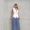 CALÇA MANU CÓS ELÁSTICO - AZUL CLARO