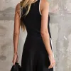 CONJUNTO AMSTERDÃ REGATA E CALÇA LISTRADO - PRETO