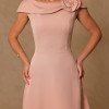 VESTIDO HILDA MIDI DETALHE FLOR - ROSA