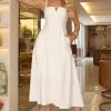 VESTIDO CAROL DECOTE V COM ALÇAS - OFF WHITE