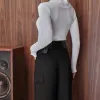 BLUSA LUDMILLA MODAL DEDINHO GOLA - BRANCO