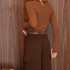 BLUSA LUDMILLA MODAL DEDINHO GOLA - CAMEL