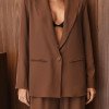 CONJUNTO NOVA YORK BLAZER E CALÇA CÓS LISTRADO - CHOCOLATE