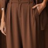 CONJUNTO NOVA YORK BLAZER E CALÇA CÓS LISTRADO - CHOCOLATE