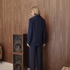 CONJUNTO NOVA YORK BLAZER E CALÇA CÓS LISTRADO - AZUL MARINHO
