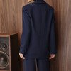CONJUNTO NOVA YORK BLAZER E CALÇA CÓS LISTRADO - AZUL MARINHO
