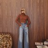 CALÇA KEILA JEANS CÓS ELÁSTICO - AZUL