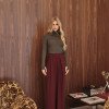 CALÇA JÚLIA ALFAITARIA PREGAS - MARSALA