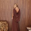 VESTIDO LAILA LONGO CAUDA COSTAS - BORDÔ
