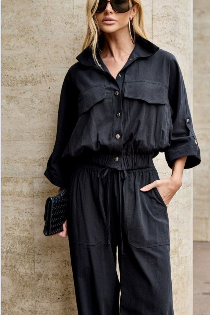 CONJUNTO BLUSA E CALÇA JOGGER MIRELLA - PRETO