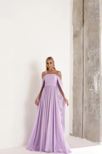 VESTIDO DE FESTA GRÉCIA T.Q.C CAUDA - LILÁS