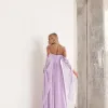 VESTIDO DE FESTA GRÉCIA T.Q.C CAUDA - LILÁS