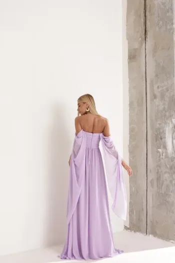 VESTIDO DE FESTA GRÉCIA T.Q.C CAUDA - LILÁS
