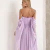 VESTIDO DE FESTA GRÉCIA T.Q.C CAUDA - LILÁS