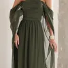 VESTIDO DE FESTA GRÉCIA T.Q.C CAUDA - VERDE MILITAR