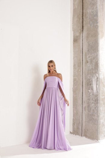 VESTIDO DE FESTA GRÉCIA T.Q.C CAUDA - LILÁS