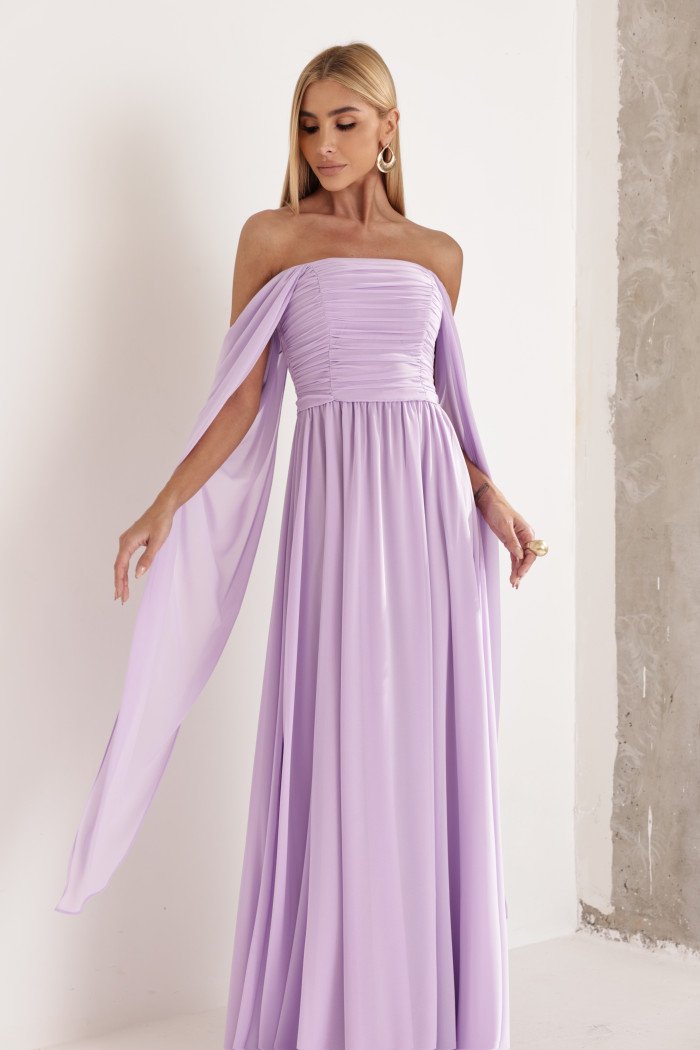 VESTIDO DE FESTA GRÉCIA T.Q.C CAUDA - LILÁS
