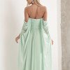 VESTIDO DE FESTA GRÉCIA T.Q.C CAUDA - VERDE MENTA