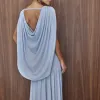 VESTIDO LAILA LONGO CAUDA COSTAS - AZUL SERENITY