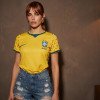 CAMISA BRASIL BORDADA GOLD COPA COLEÇÃO BRASILCORE - AMARELO