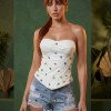 BLUSA CORSET HELENA ACETINADO BORDADO COPA COLEÇÃO BRASILCORE - OFF WHITE
