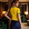 CAMISA BRASIL BORDADA GOLD COPA COLEÇÃO BRASILCORE - AMARELO
