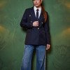BLAZER TAYNARA ALFAIATARIA APLICAÇÕES COPA COLEÇÃO BRASILCORE - AZUL