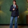 BLAZER TAYNARA ALFAIATARIA APLICAÇÕES COPA COLEÇÃO BRASILCORE - AZUL