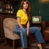 CALÇA JEANS SABRINA LISTRAS COLEÇÃO BRASILCORE