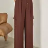 CALÇA MILENA CARGO ALFAITARIA - MARROM