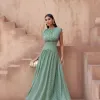 VESTIDO MÔNICA LONGO TEXTURIZADO - VERDE PISTACHE