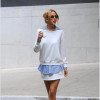 CONJUNTO MAYA CAMISA E SHORT SAIA MOLETINHO - OFF WHITE