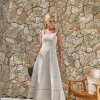 VESTIDO HORTÊNSIA MIDI RENDA BORDADA - NATURAL
