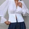 BLUSA LEILA MANGA BALONÊ - OFF WHITE