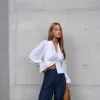 BLUSA LEILA MANGA BALONÊ - OFF WHITE