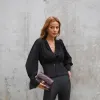 BLUSA LEILA MANGA BALONÊ - PRETO