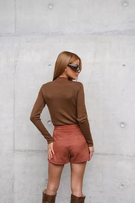 BLUSA BARILOCHE TRICÔ INTERNO FLUFFY - CHOCOLATE