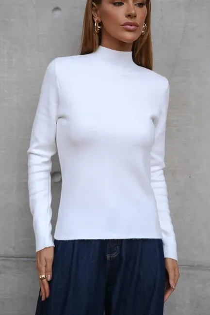BLUSA BARILOCHE TRICÔ INTERNO FLUFFY - OFF WHITE