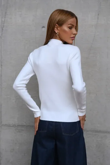 BLUSA BARILOCHE TRICÔ INTERNO FLUFFY - OFF WHITE