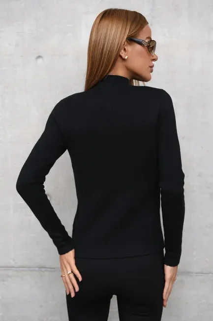 BLUSA BARILOCHE TRICÔ INTERNO FLUFFY - PRETO
