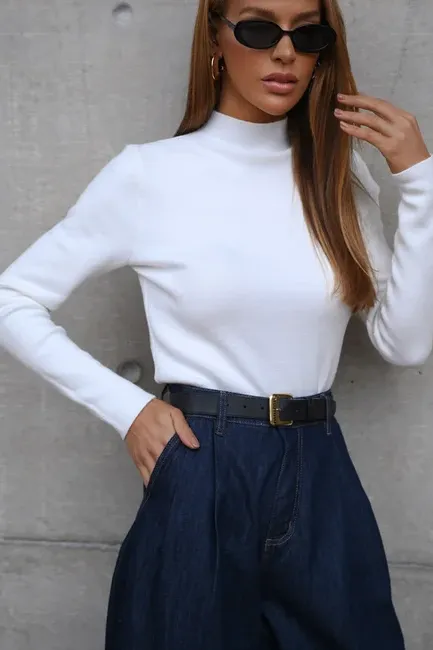 BLUSA BARILOCHE TRICÔ INTERNO FLUFFY - OFF WHITE