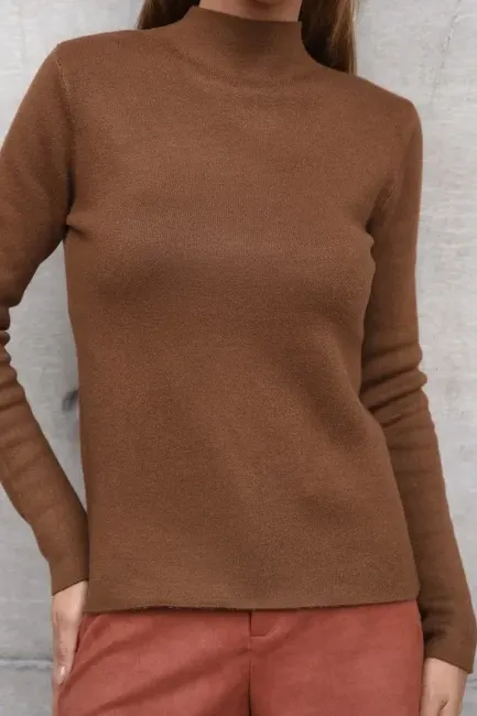 BLUSA BARILOCHE TRICÔ INTERNO FLUFFY - CHOCOLATE