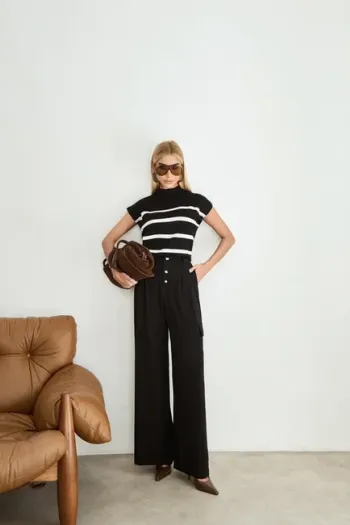CALÇA MILENA CARGO ALFAITARIA - PRETO