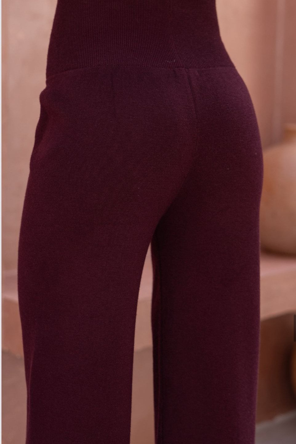 CONJUNTO GEÓRGIA BLUSA E CALÇA MODAL - VINHO