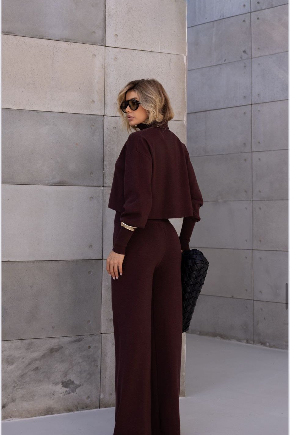 CONJUNTO GEÓRGIA BLUSA E CALÇA MODAL - MARROM
