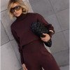 CONJUNTO GEÓRGIA BLUSA E CALÇA MODAL - MARROM