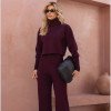CONJUNTO GEÓRGIA BLUSA E CALÇA MODAL - VINHO