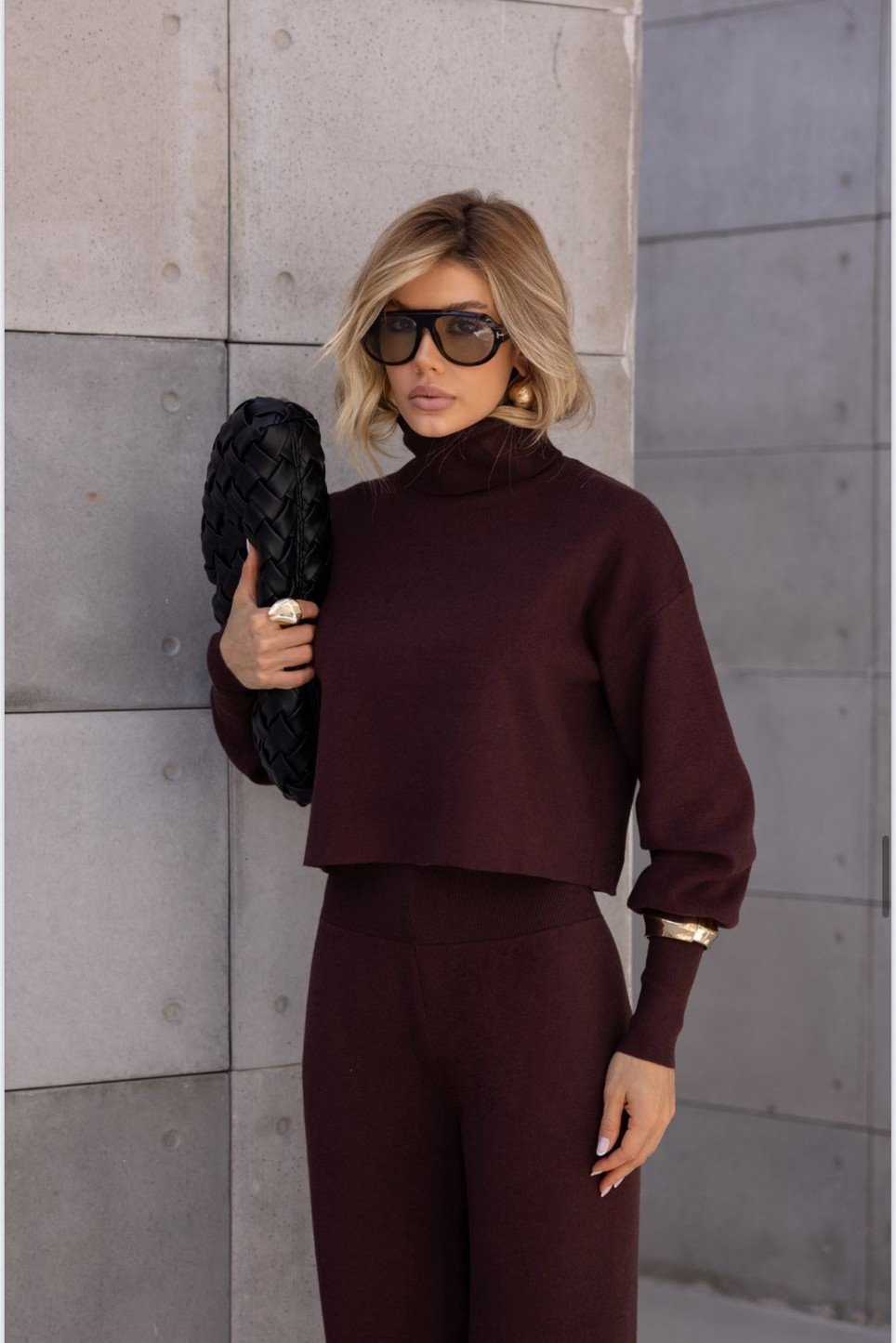 CONJUNTO GEÓRGIA BLUSA E CALÇA MODAL - MARROM