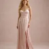 VESTIDO DE FESTA T.Q.C CORSET COM FAIXA LAÇO IVANA - ROSA