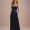VESTIDO DE FESTA T.Q.C CORSET COM FAIXA LAÇO IVANA - AZUL MARINHO